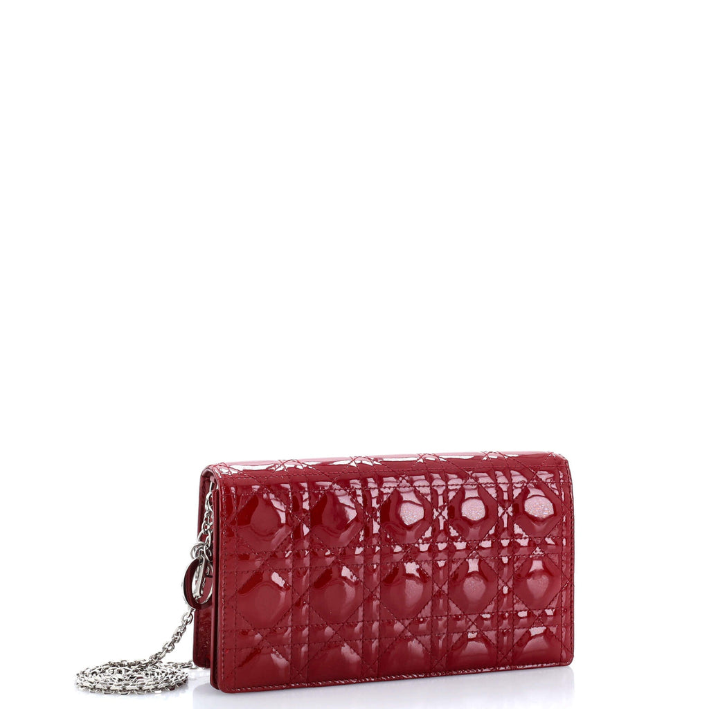 Lady Dior Clutch on Chain Cannage Quilt Patent