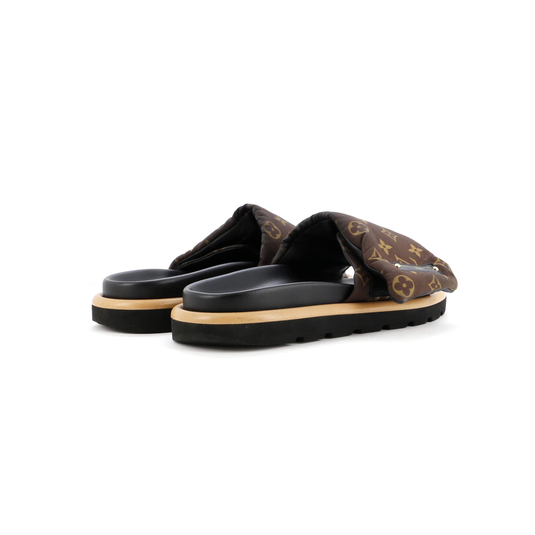 Women's Pool Pillow Comfort Mule Sandals Monogram Nylon