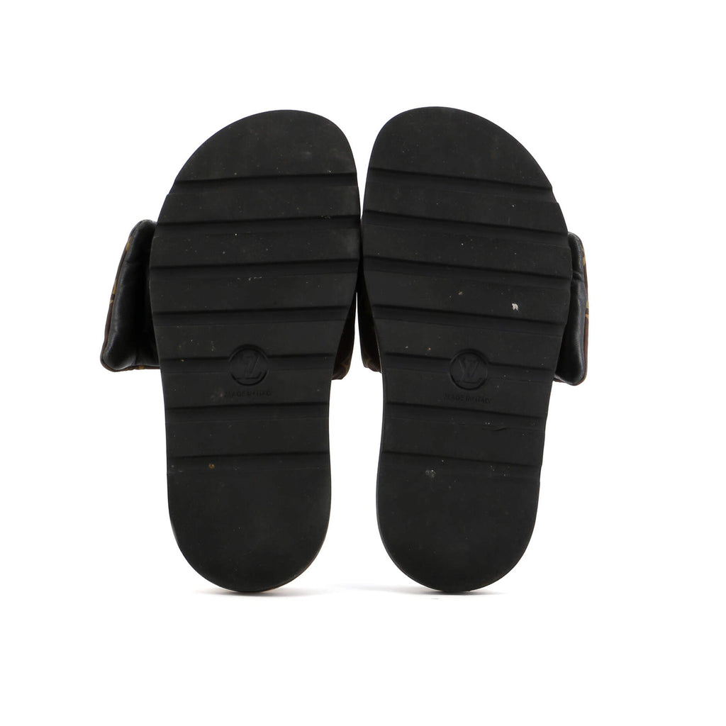 Women's Pool Pillow Comfort Mule Sandals Monogram Nylon