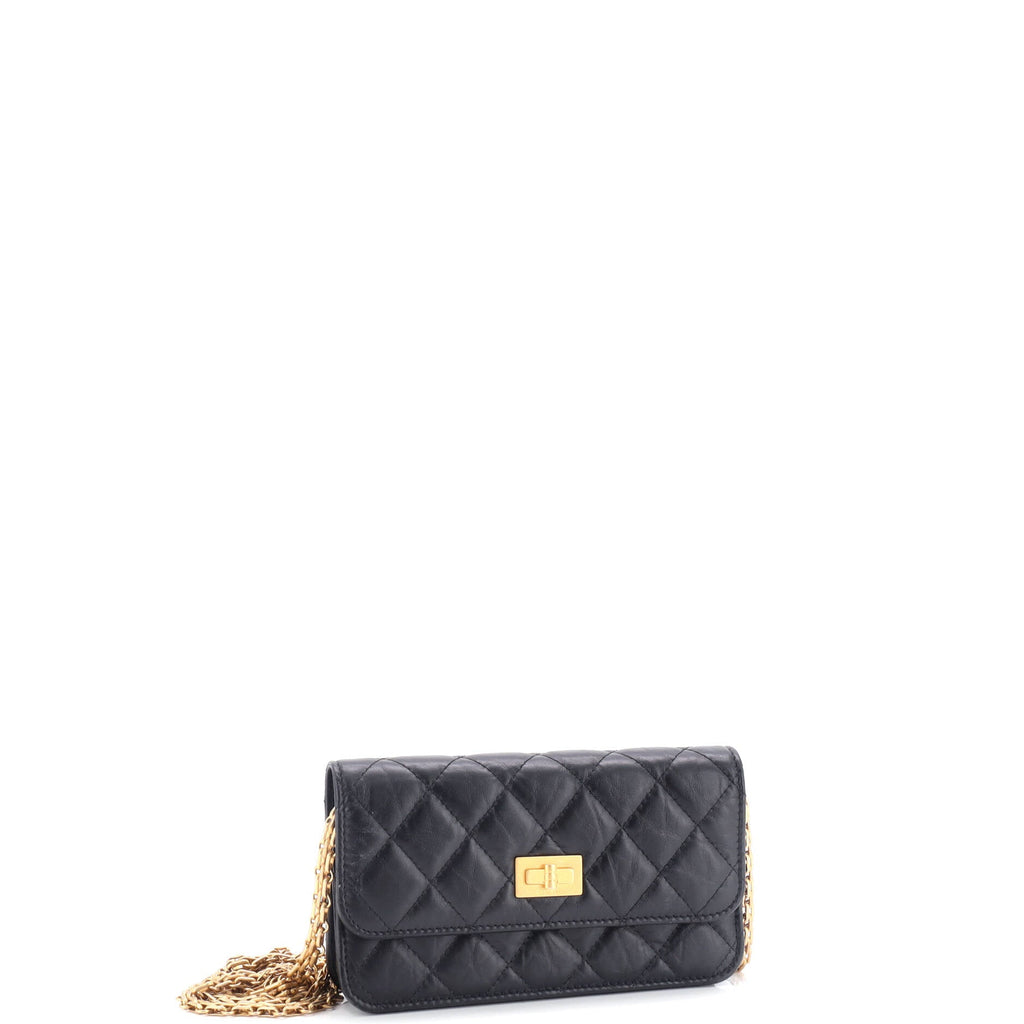 Reissue 2.55 Flap Phone Holder with Chain Quilted Aged Calfskin