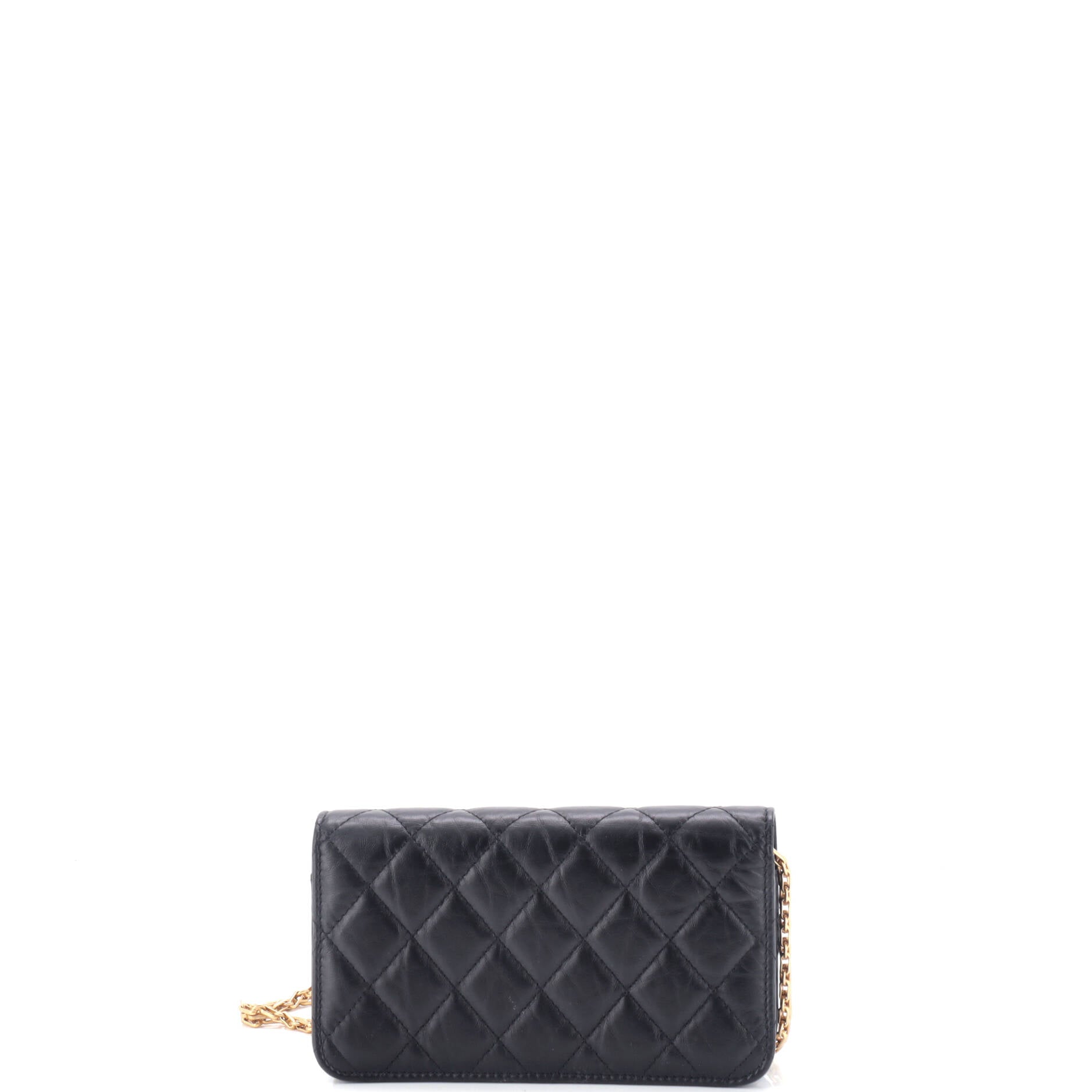 Reissue 2.55 Flap Phone Holder with Chain Quilted Aged Calfskin