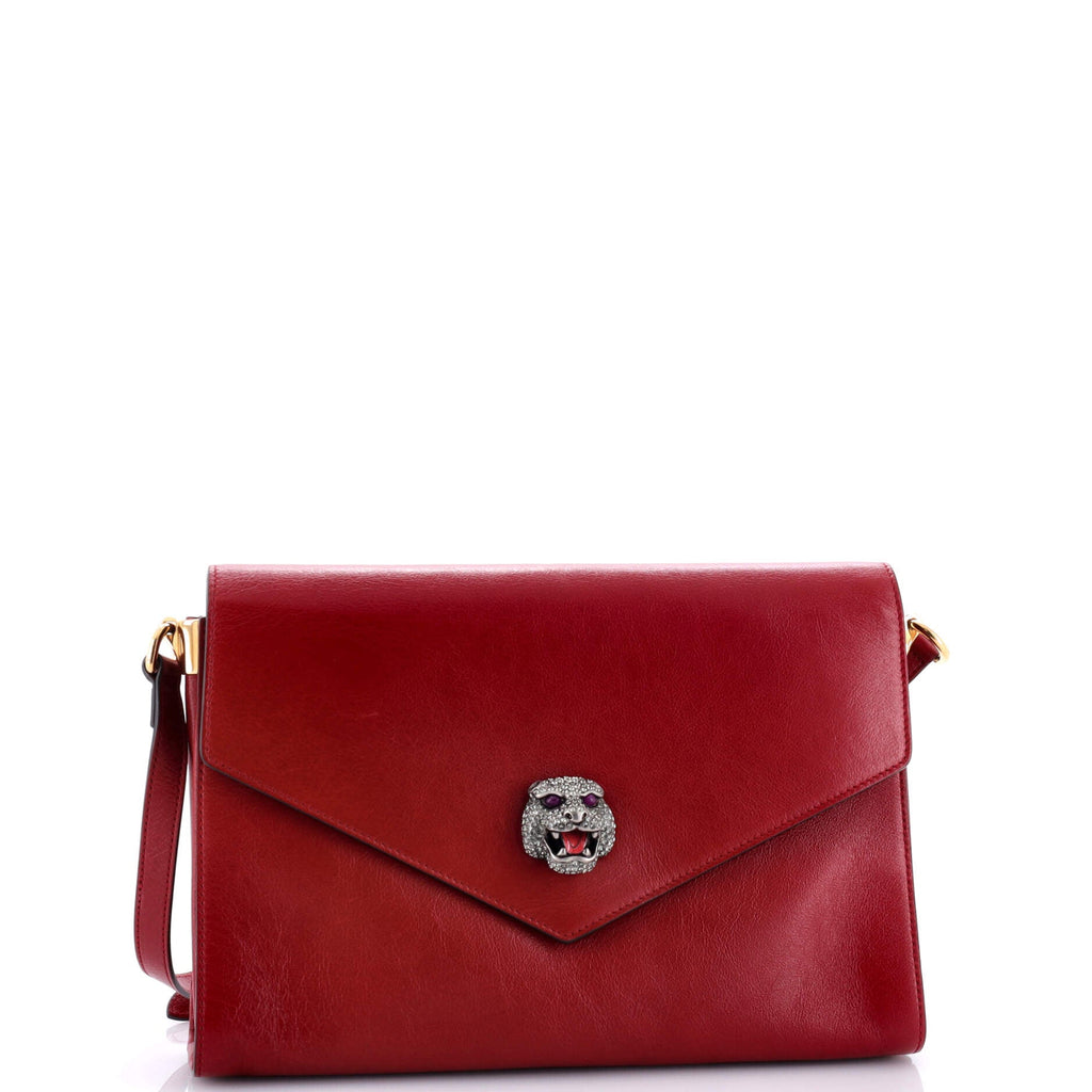 Crystal Animalier Shoulder Bag Leather Medium
