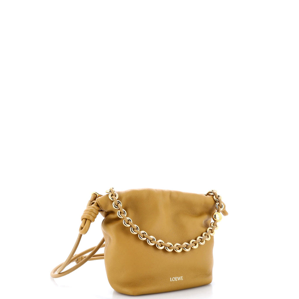 Flamenco Knot Chain Purse Bag Leather Mini