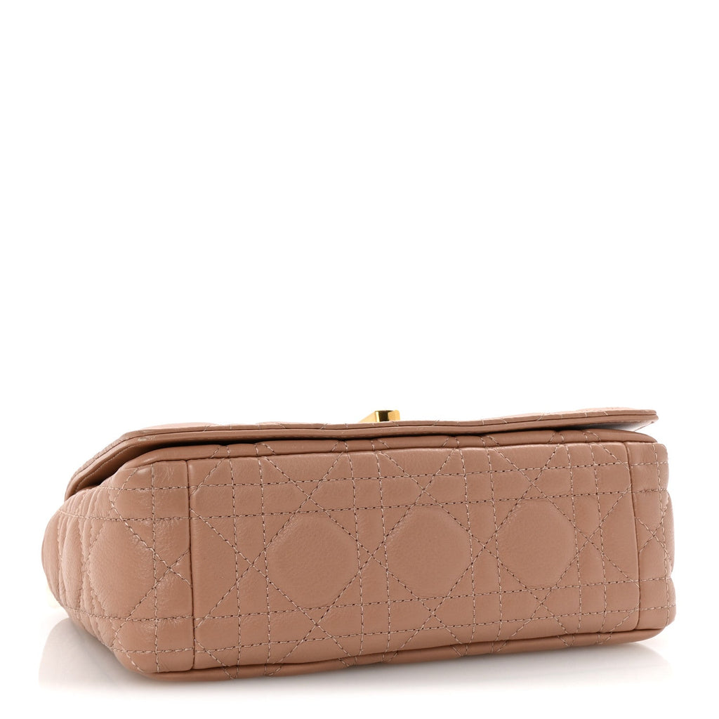 Calfskin Cannage Small Caro Bag Rose De Vents
