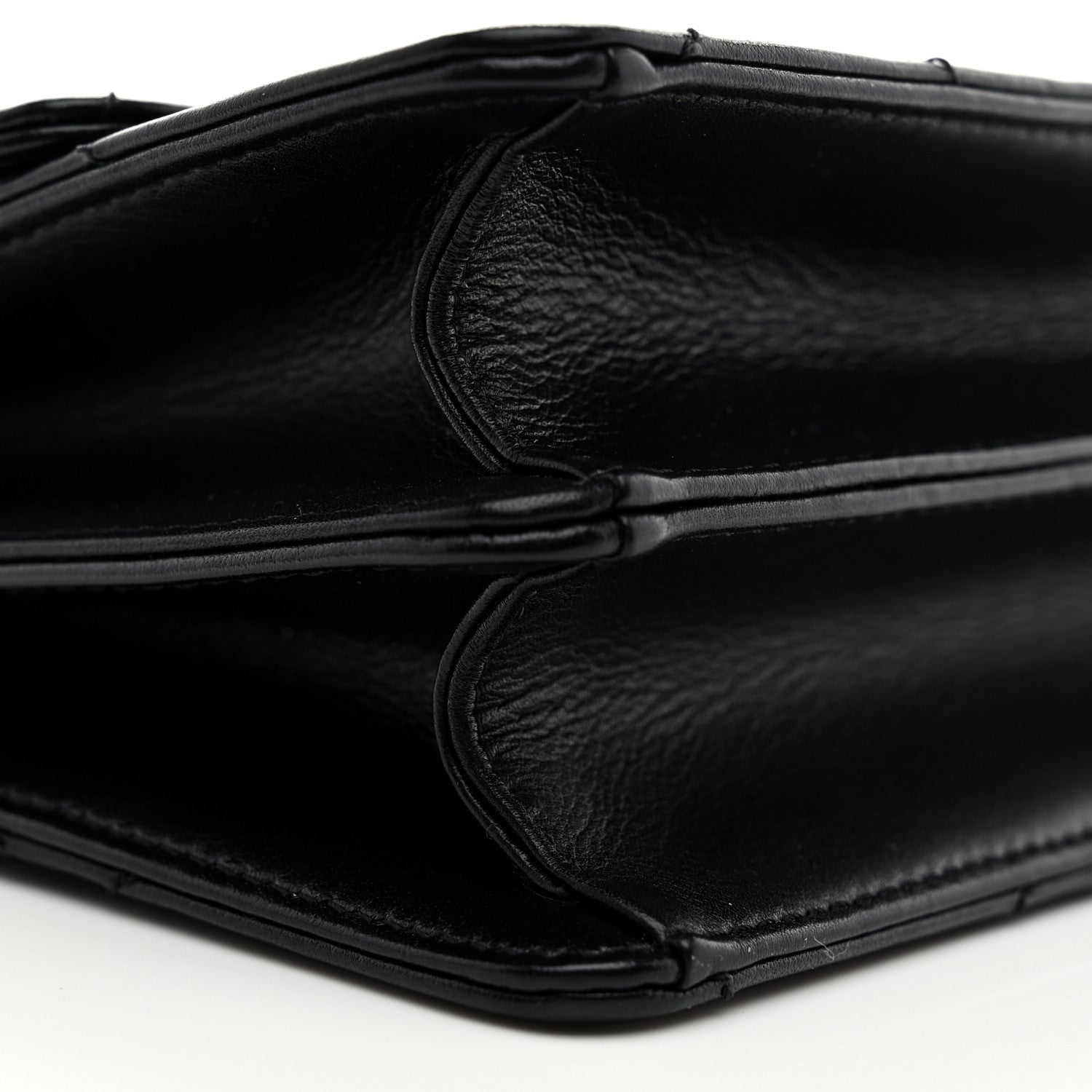 Calfskin Strass Quilted Mini Flap Black