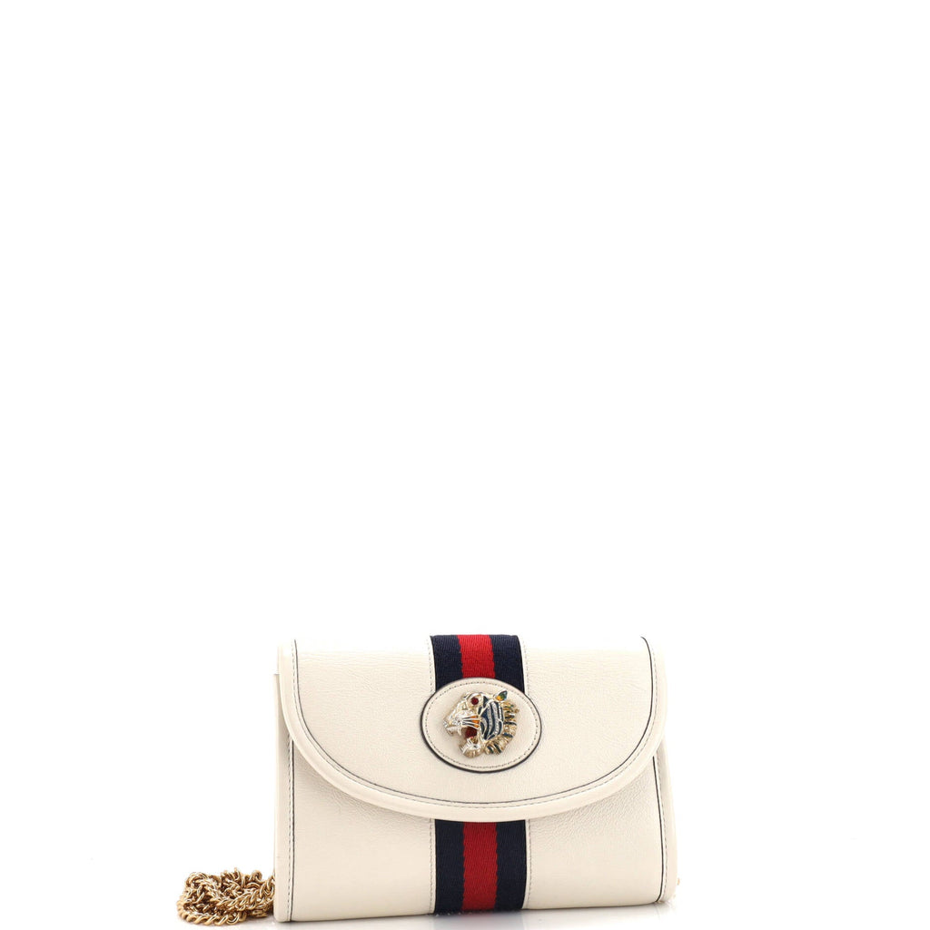 Rajah Web Chain Shoulder Bag Leather Mini