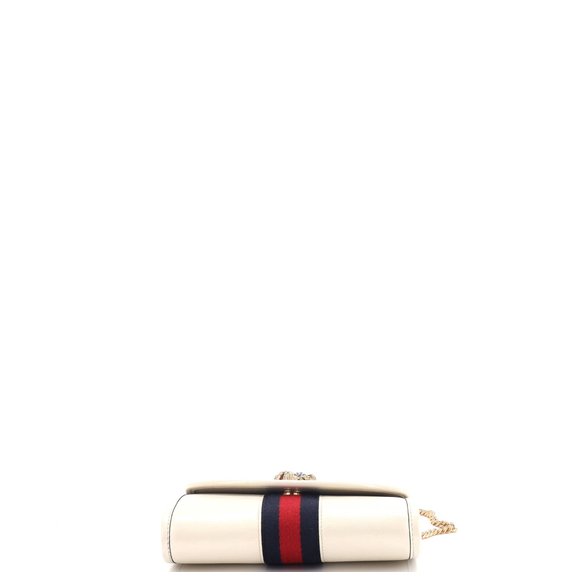 Rajah Web Chain Shoulder Bag Leather Mini