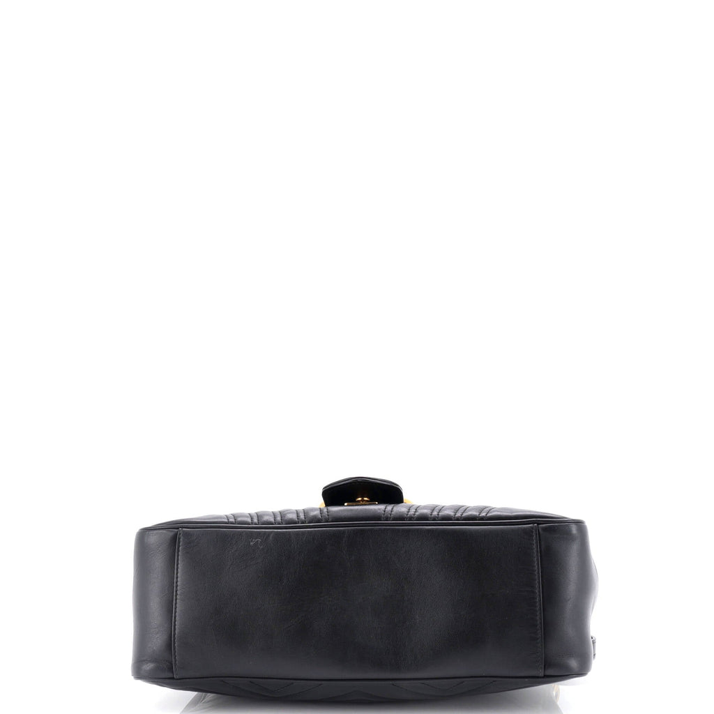 GG Marmont Top Handle Flap Bag Matelasse Leather Medium