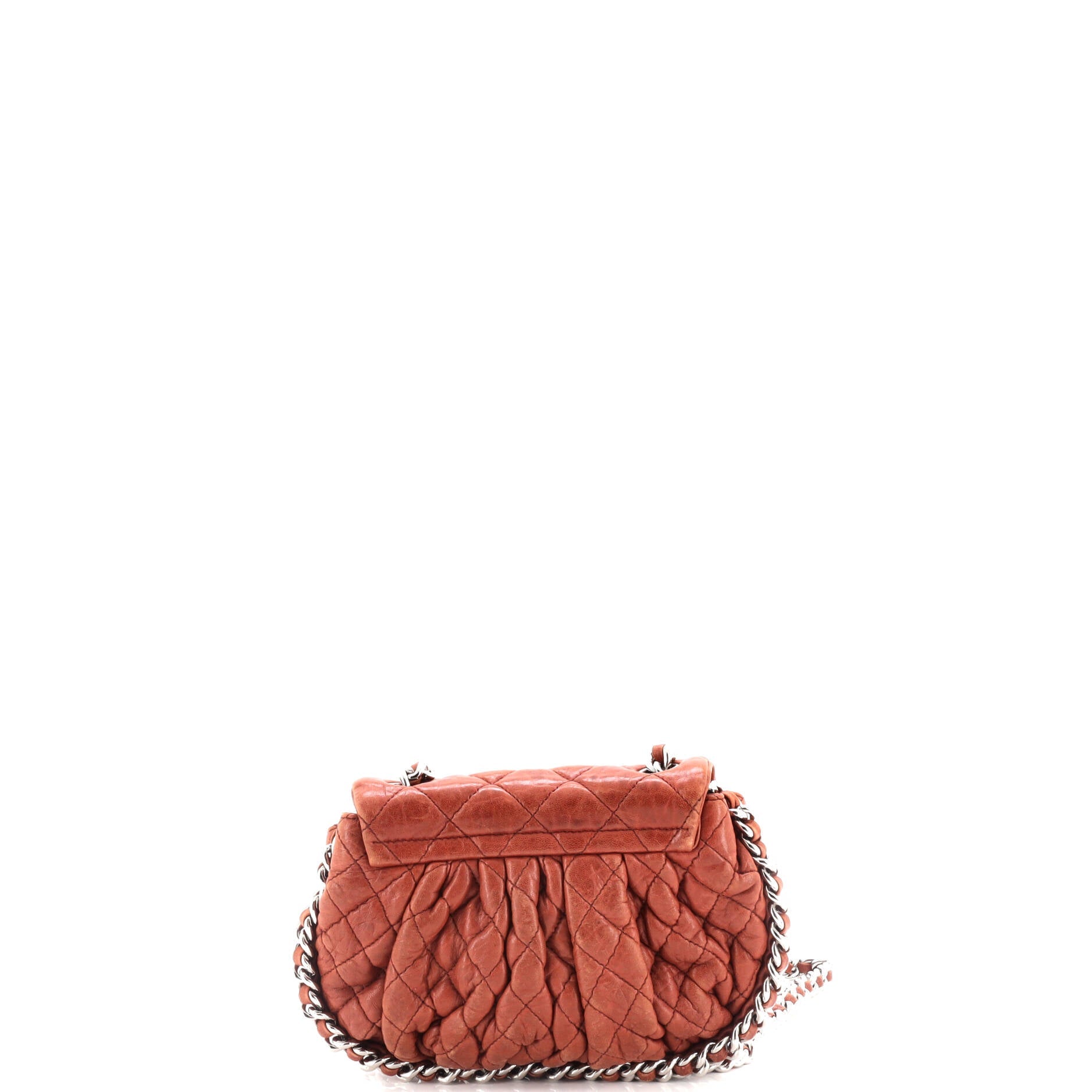 Chain Around Flap Bag Quilted Leather Small