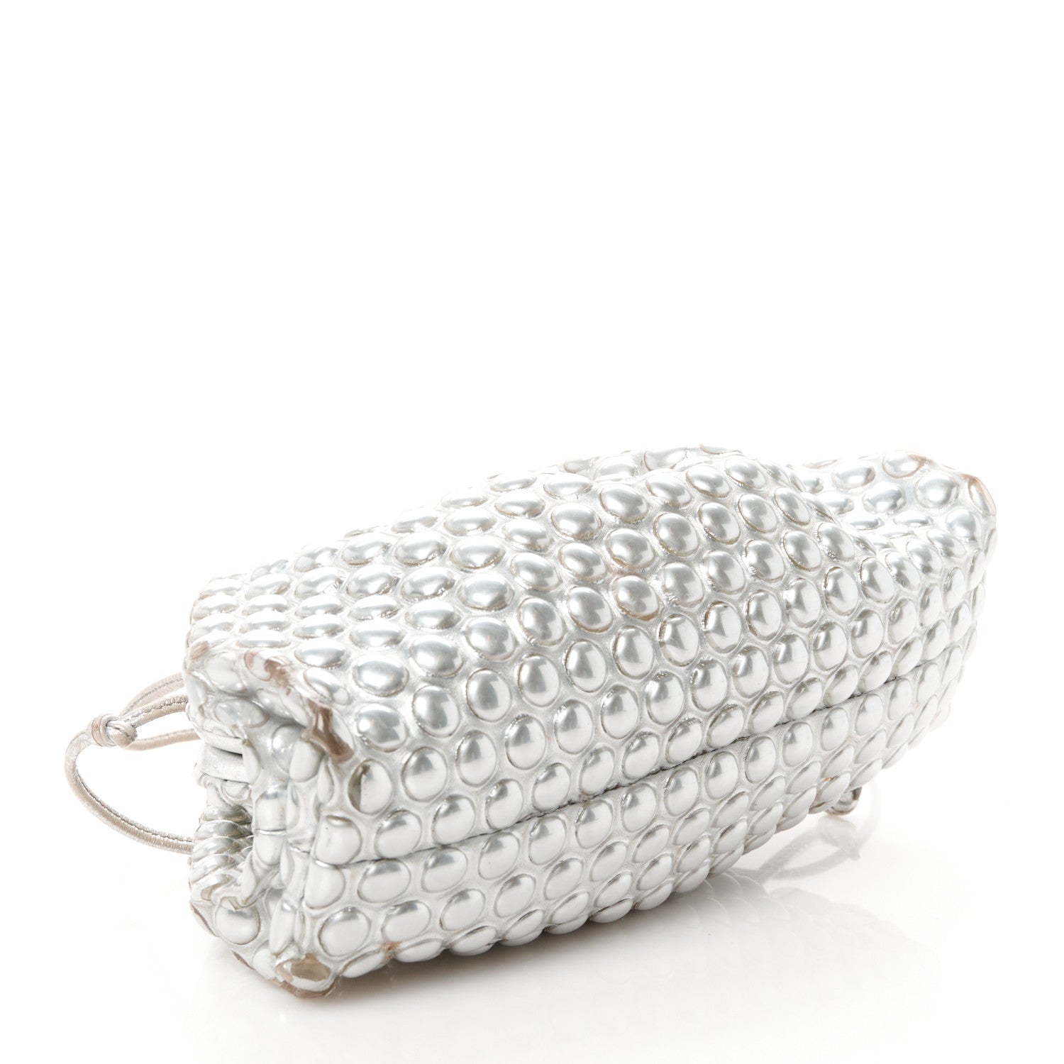 Metallic Fabric Bubble Wrap The Mini Pouch Silver