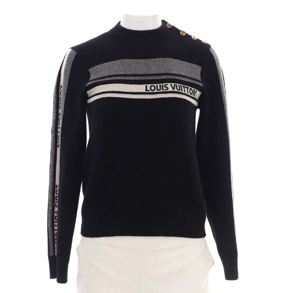 Women's Intarsia Signature Crewneck Sweater Cashmere