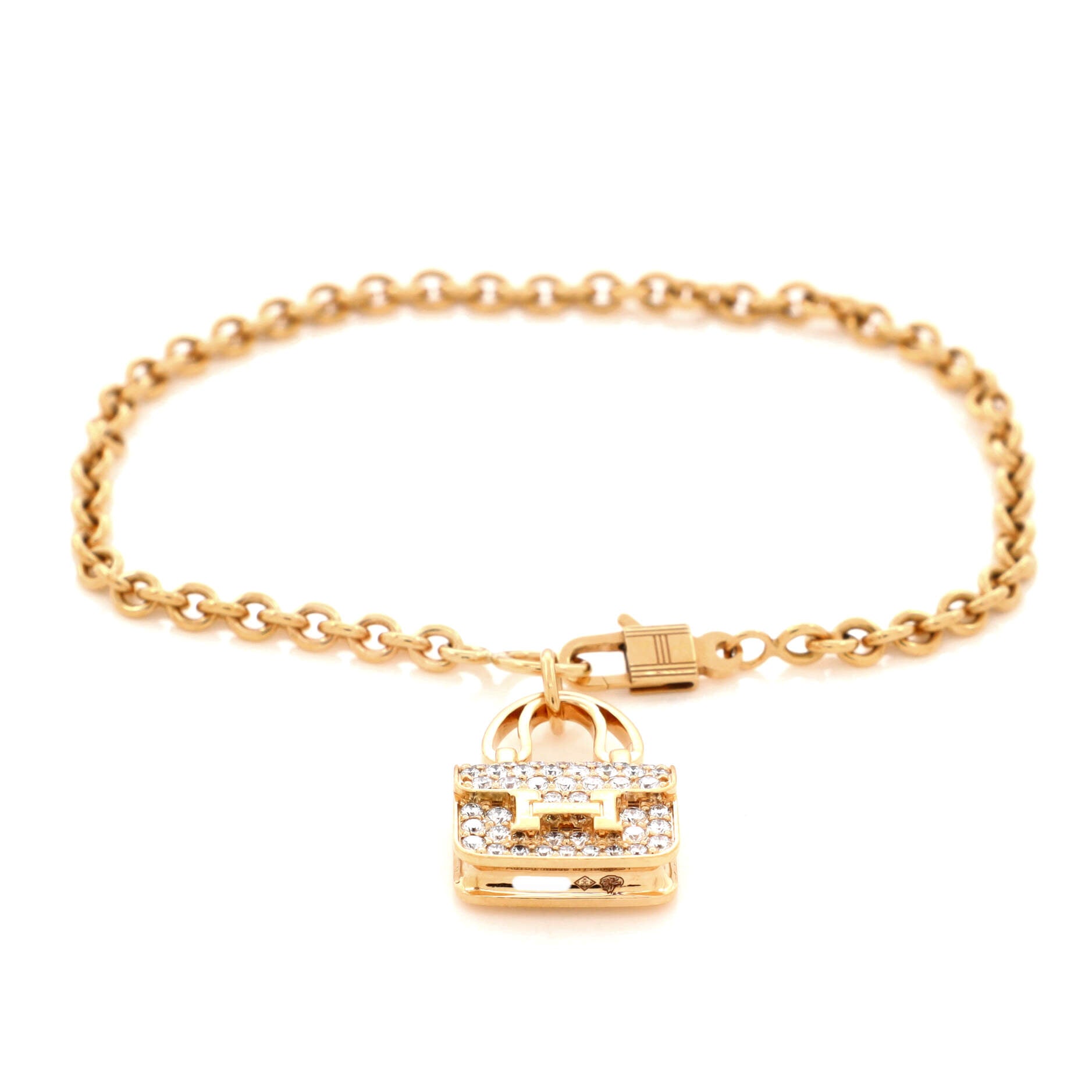 Amulettes Constance Bracelet 18K Rose Gold with Diamonds