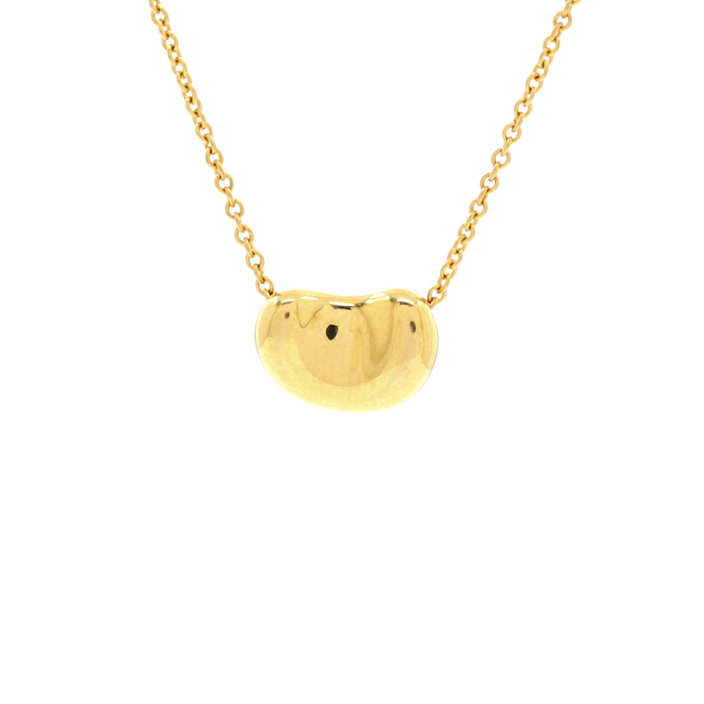 Elsa Peretti Bean Pendant Necklace 18K Yellow Gold 11mm