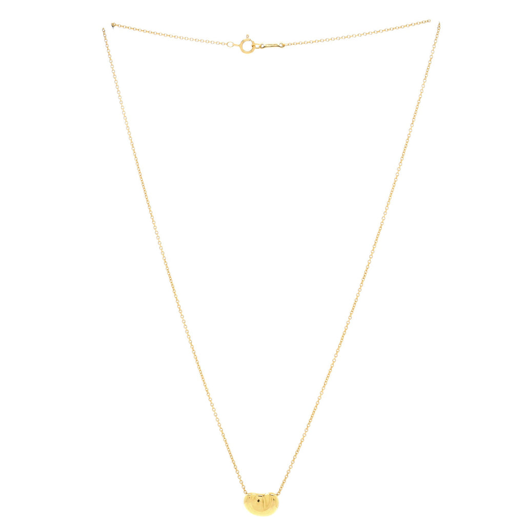 Elsa Peretti Bean Pendant Necklace 18K Yellow Gold 11mm