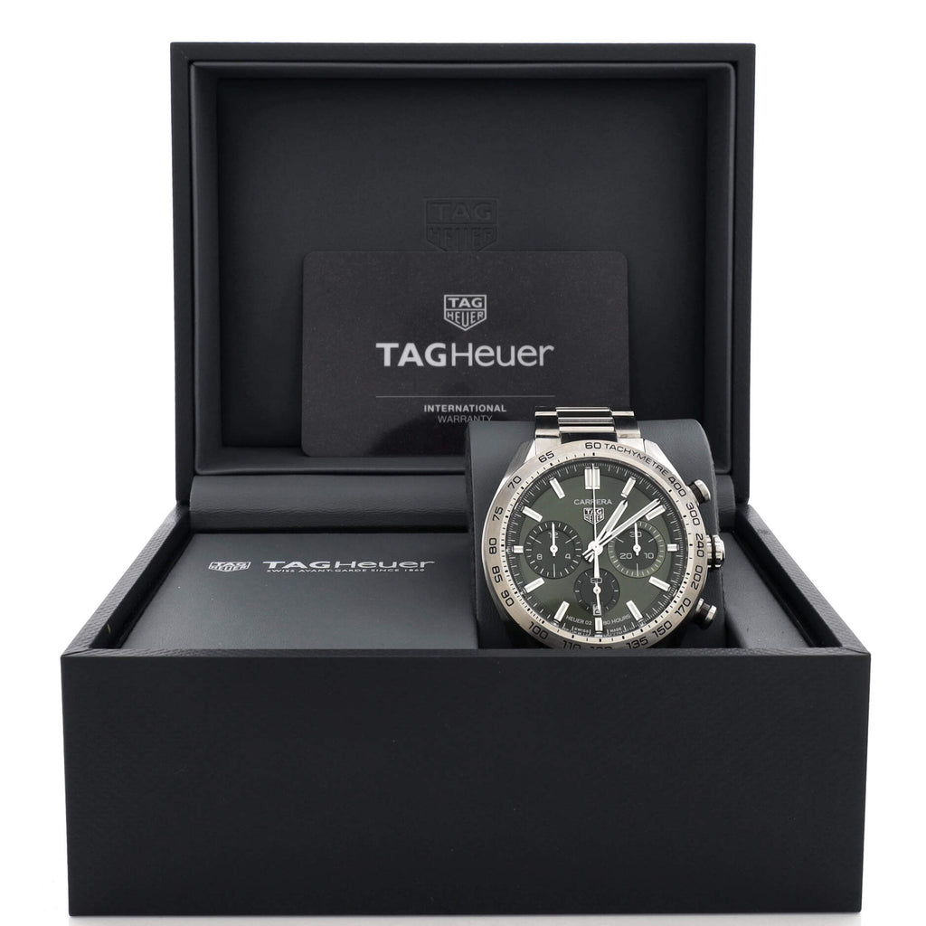 Carrera Calibre Heuer 02 Chronograph Automatic Watch Stainless Steel 44