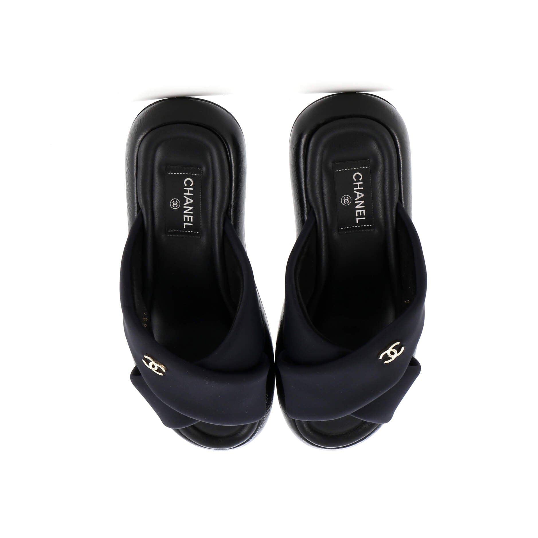 Women's CC Criss Cross Mule Sandals Fabric