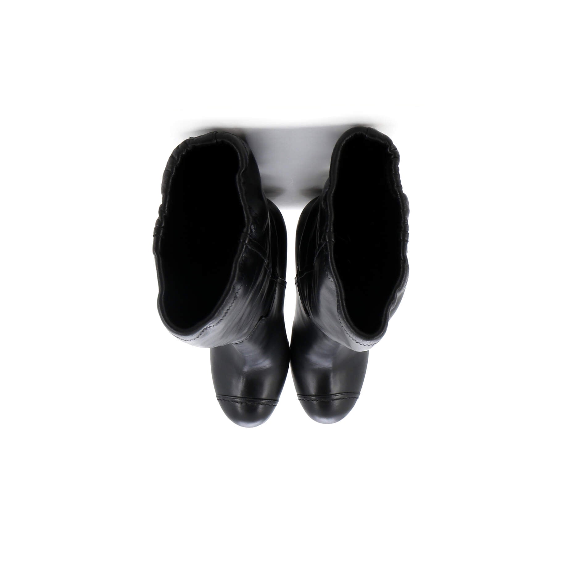 Women's CC Wedge Boots Leather with Beaded Detail