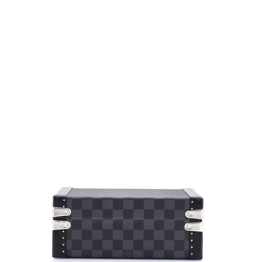 Coffret Bouton de Manchettes Damier Graphite 24