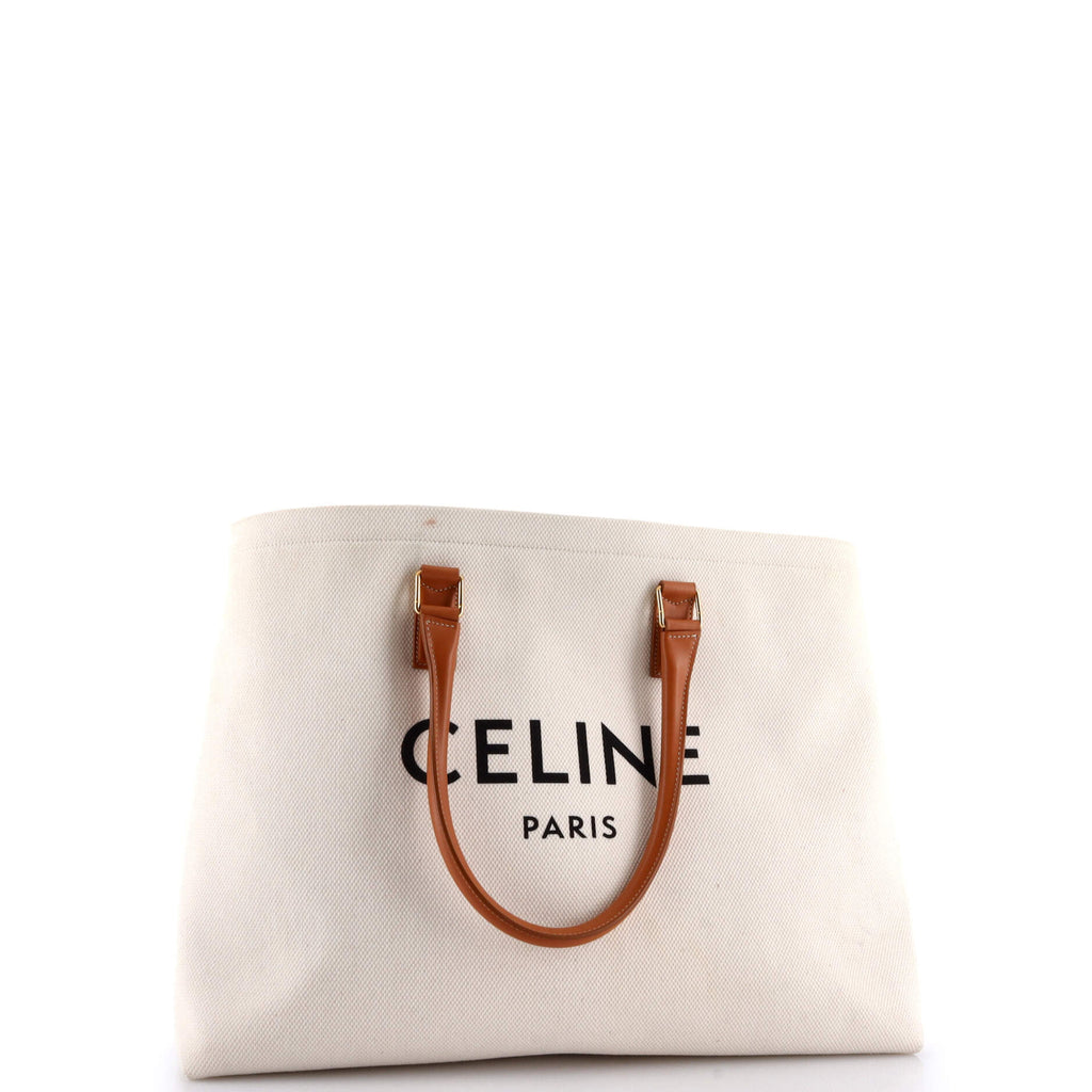 Horizontal Cabas Tote Canvas with Leather
