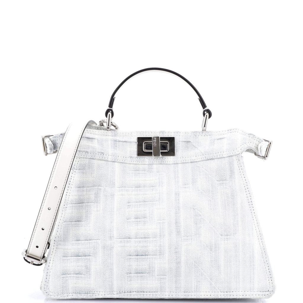 x Marc Jacobs Peekaboo ISeeU Bag Embossesd Denim Small