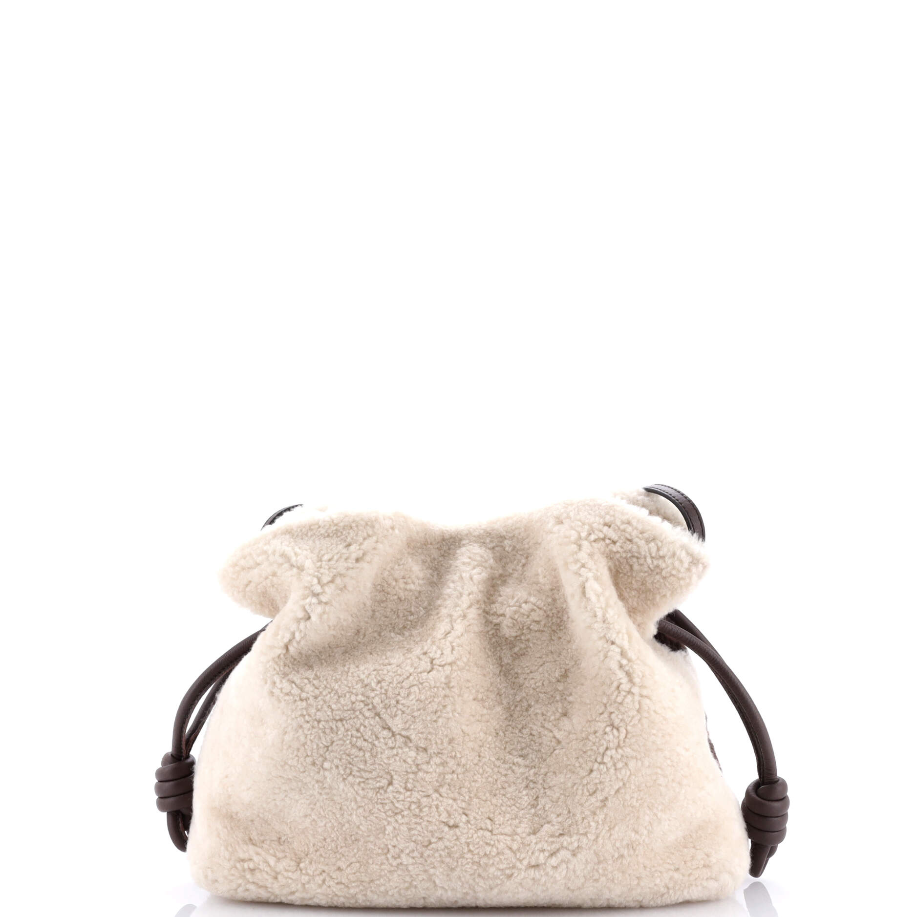 x Bernard Leach Flamenco Knot Clutch Printed Shearling Small