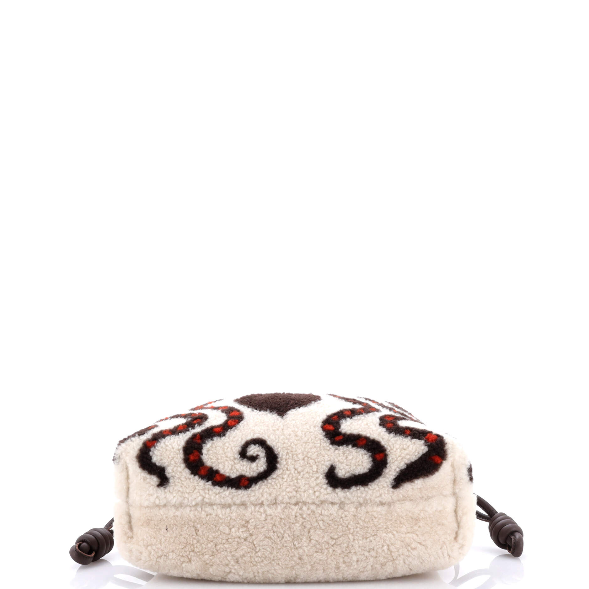 x Bernard Leach Flamenco Knot Clutch Printed Shearling Small