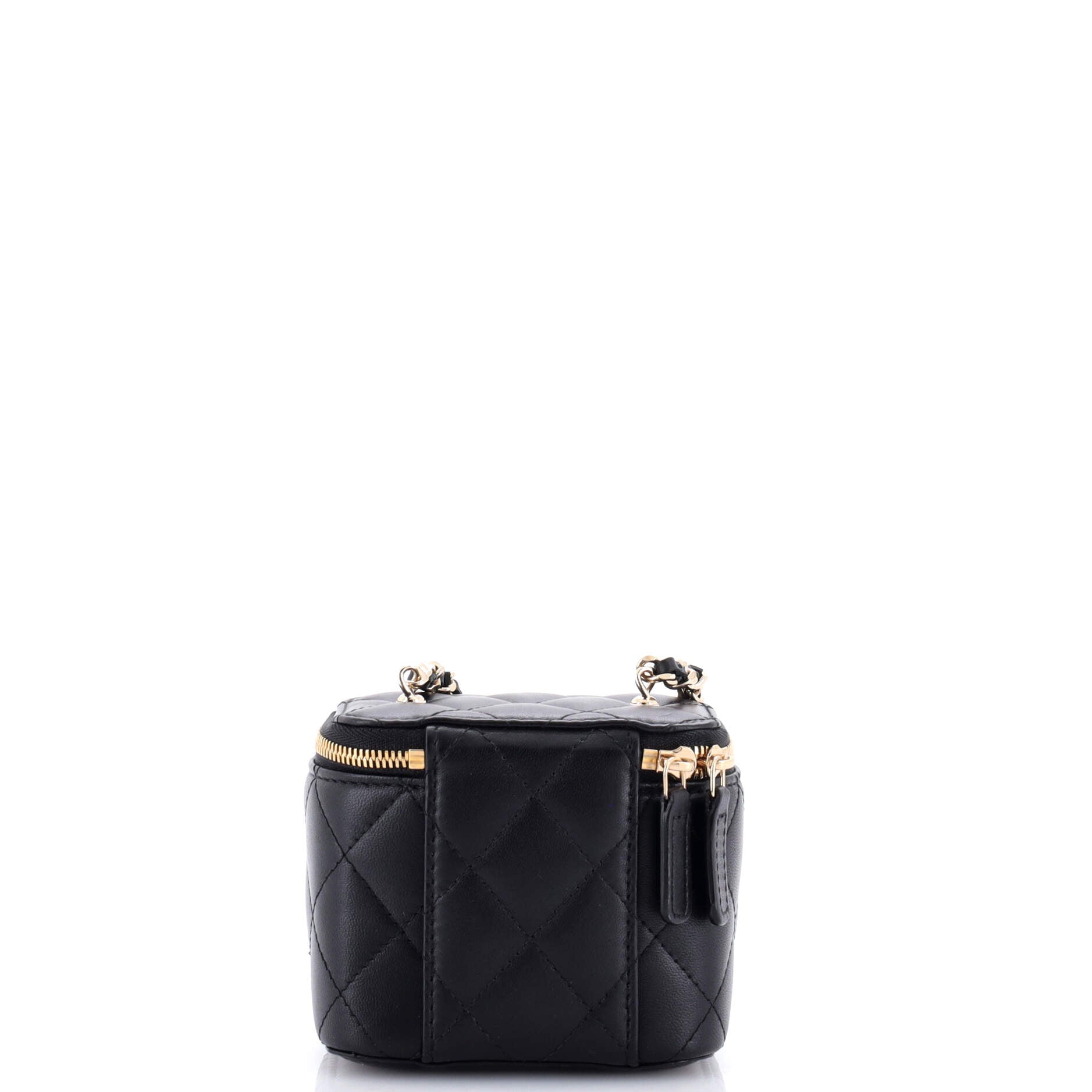 CC Beaded Charms Vanity on Chain Quilted Lambskin Mini