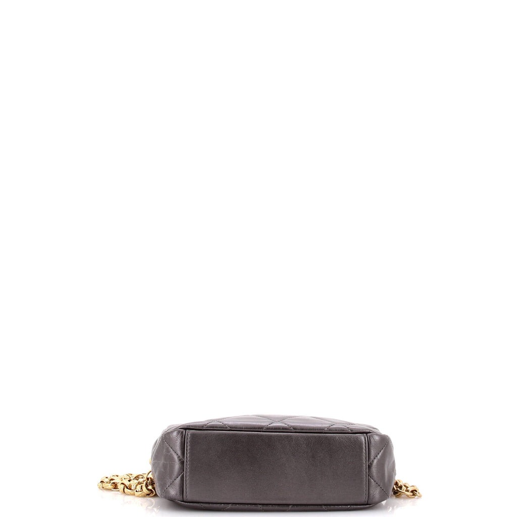 CC Pearl Medallion Camera Case Quilted Calfskin Mini