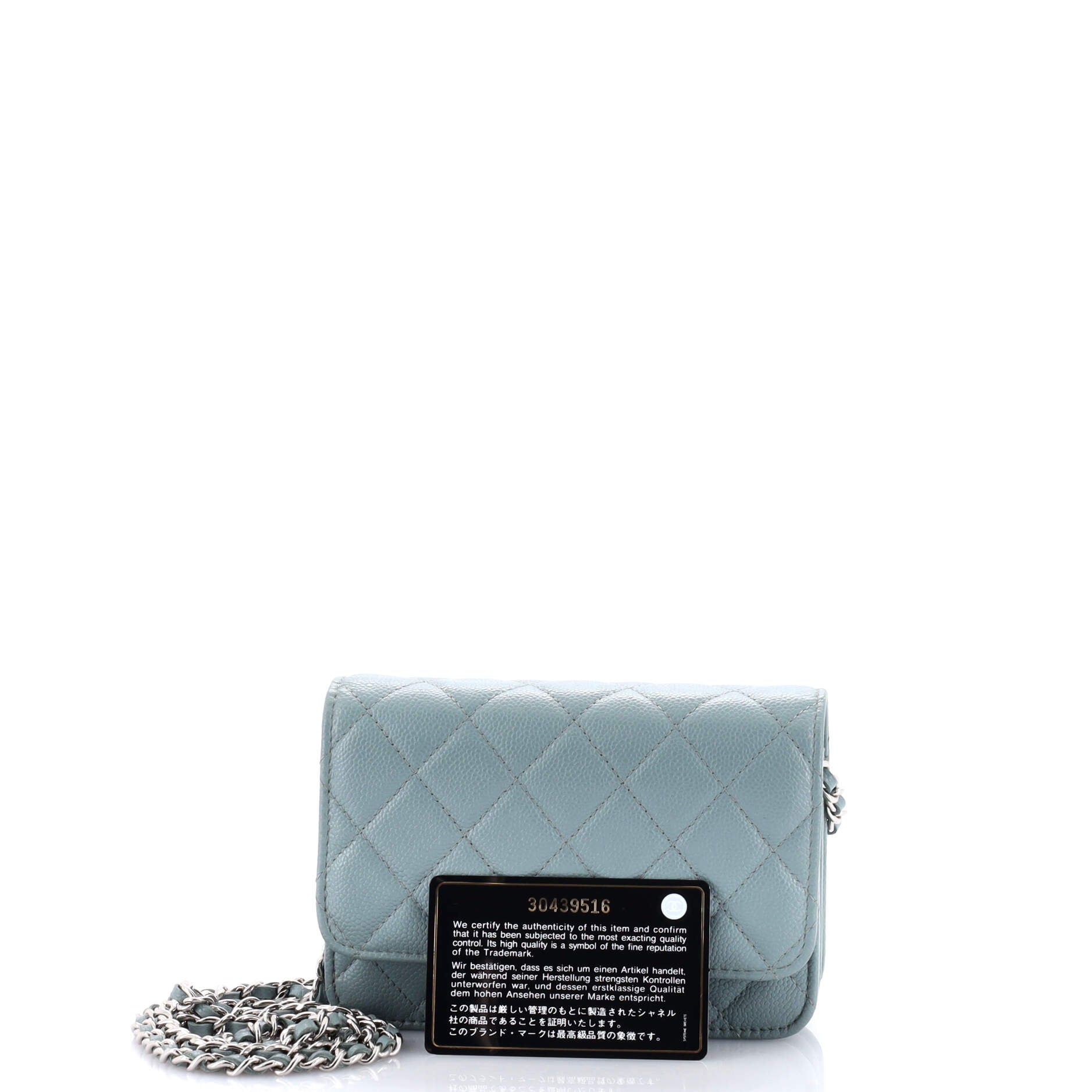 Wallet on Chain Quilted Caviar Mini