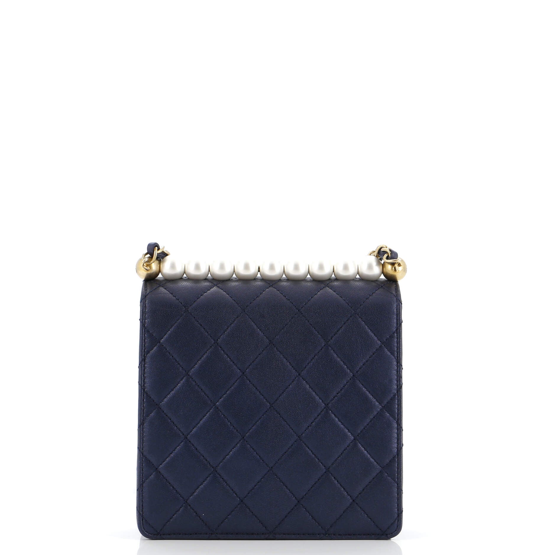 Chic Pearls Flap Bag Quilted Lambskin Mini