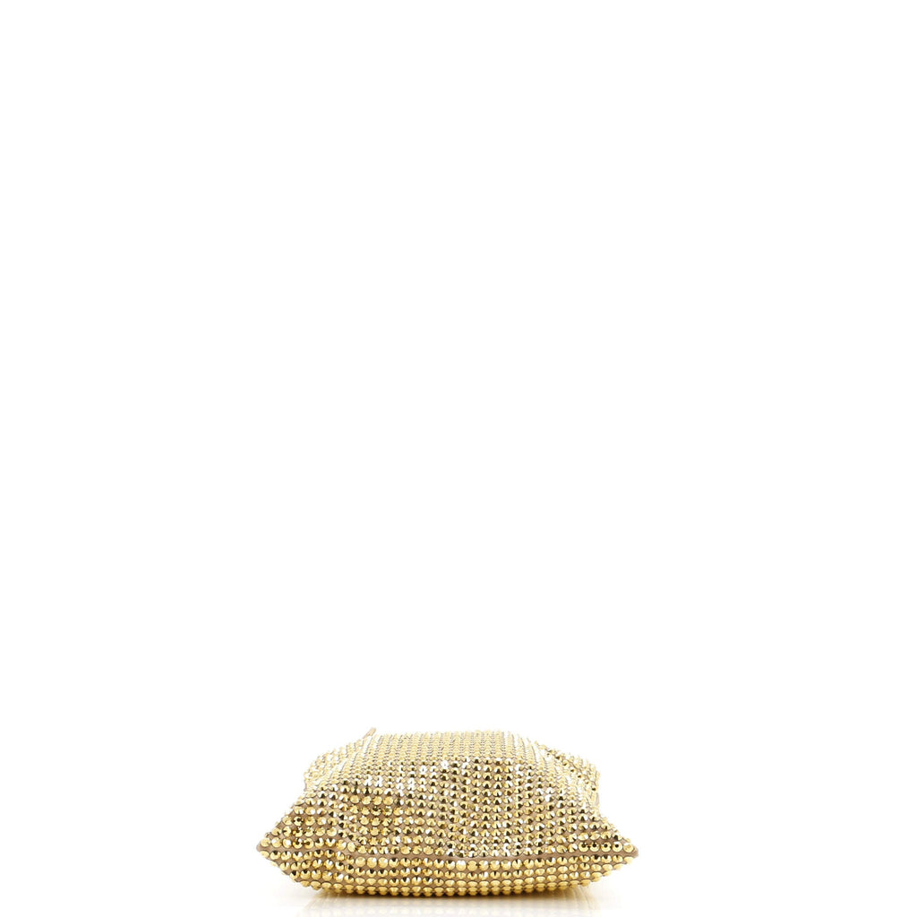 Convertible Open Tote Crystal Embellished Satin Mini