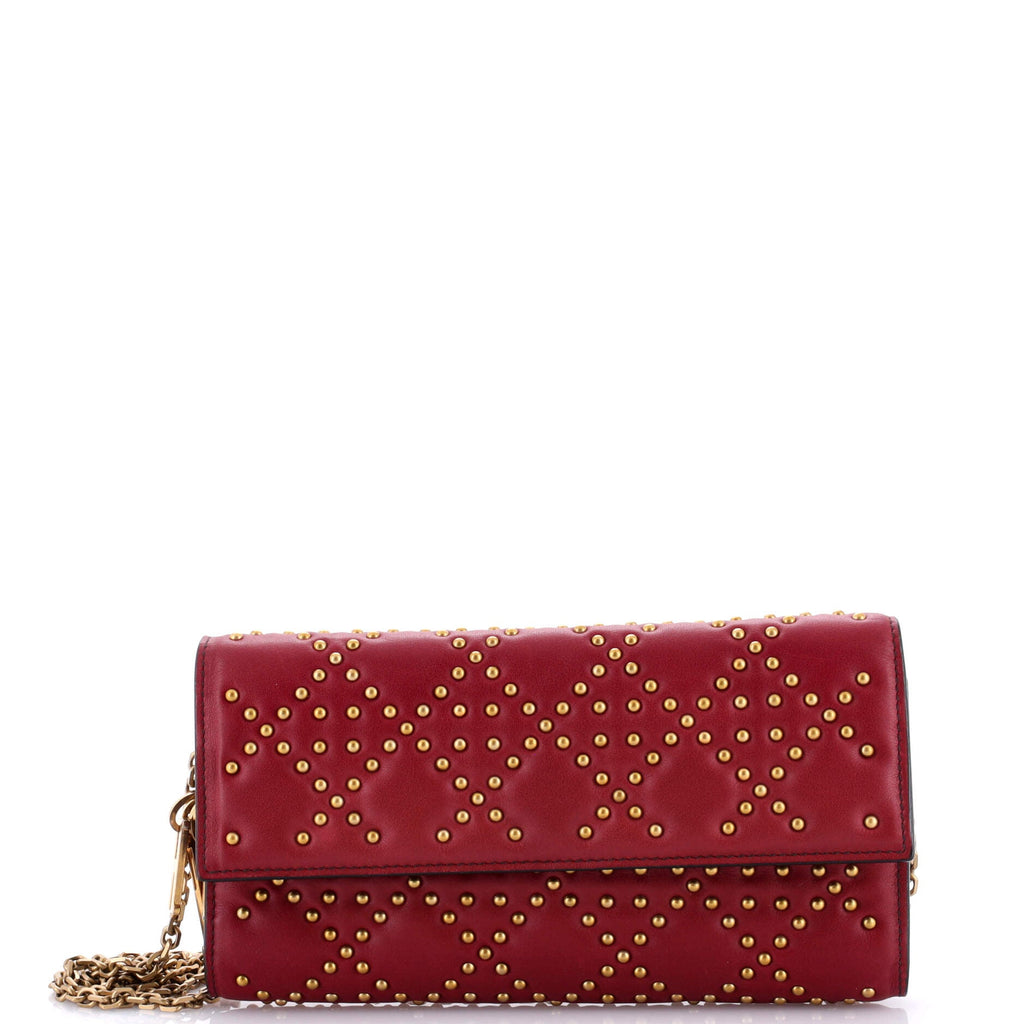 Lady Dior Croisiere Chain Wallet Cannage Studded Lambskin