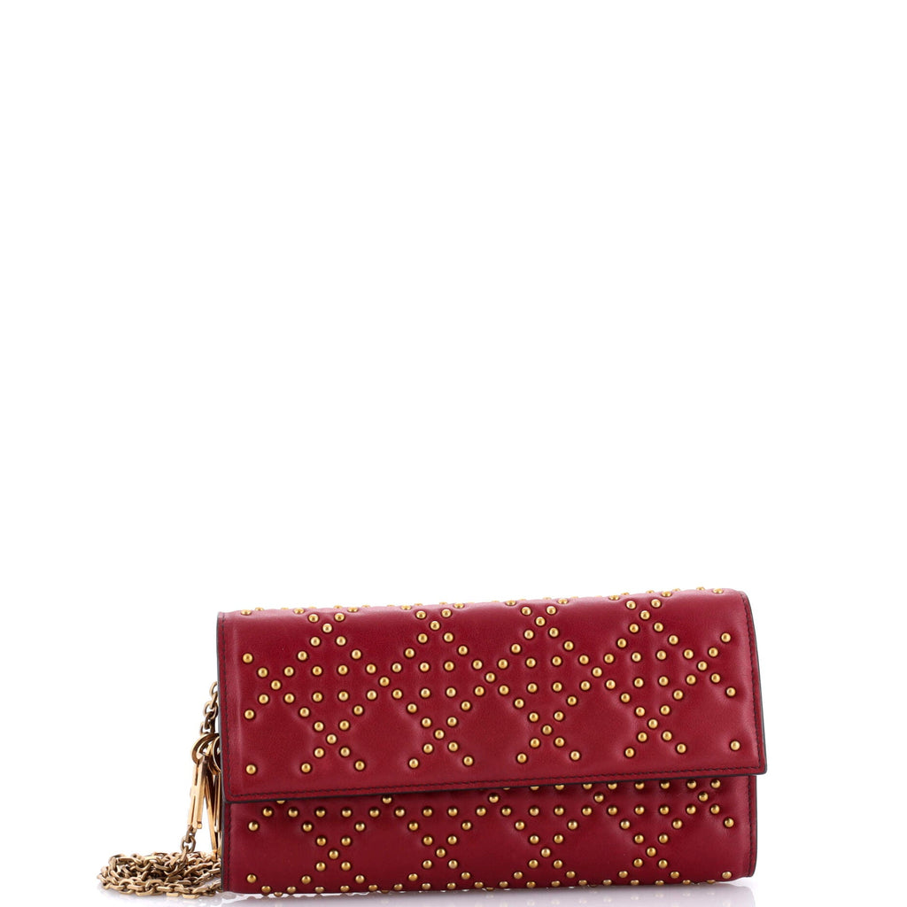 Lady Dior Croisiere Chain Wallet Cannage Studded Lambskin