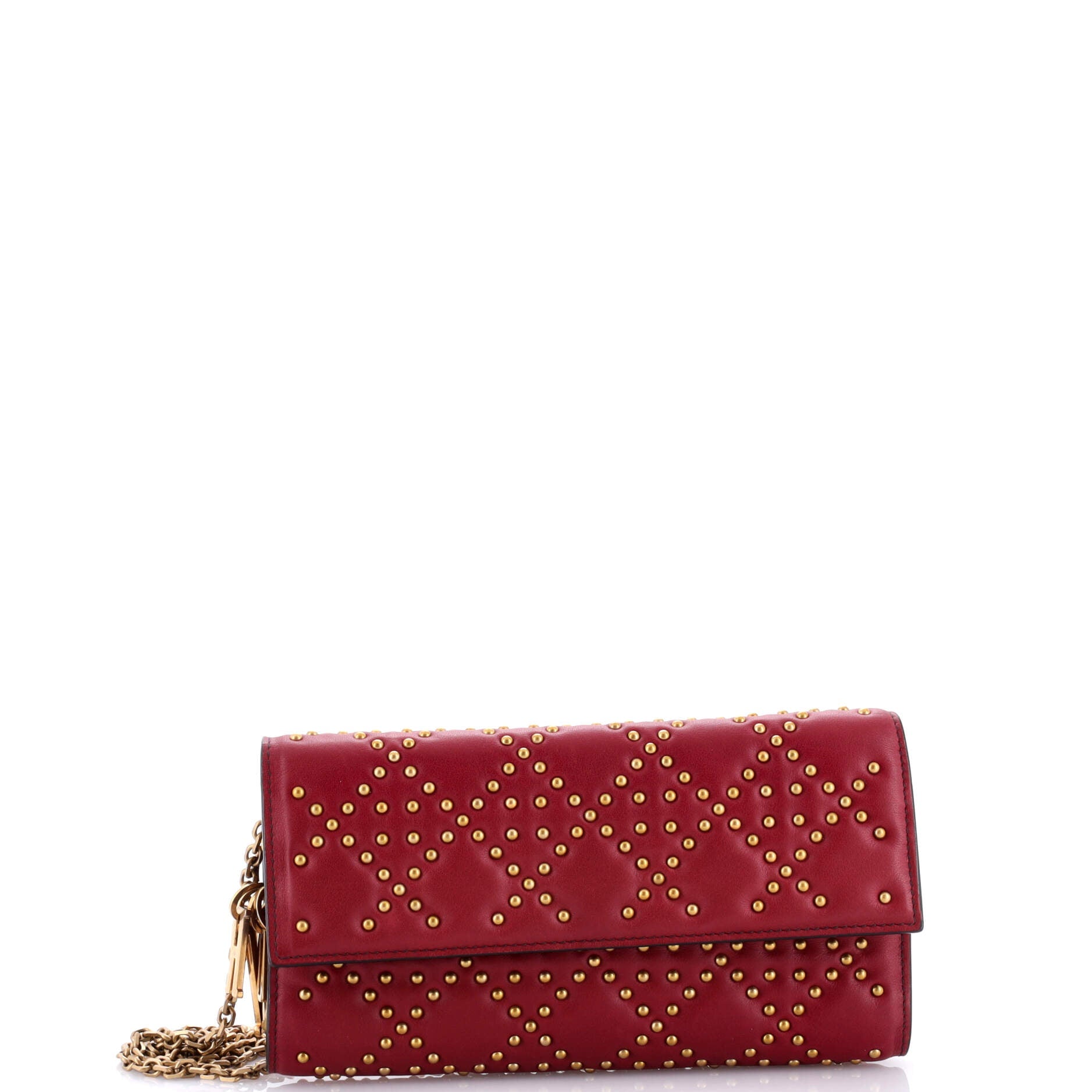 Lady Dior Croisiere Chain Wallet Cannage Studded Lambskin