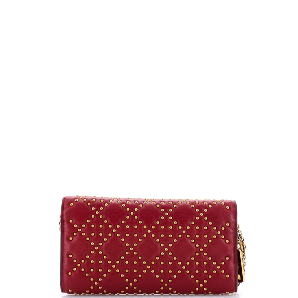 Lady Dior Croisiere Chain Wallet Cannage Studded Lambskin