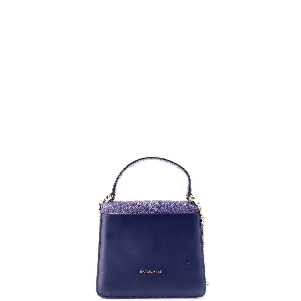 Serpenti Forever Top Handle Bag Leather and Stingray Small