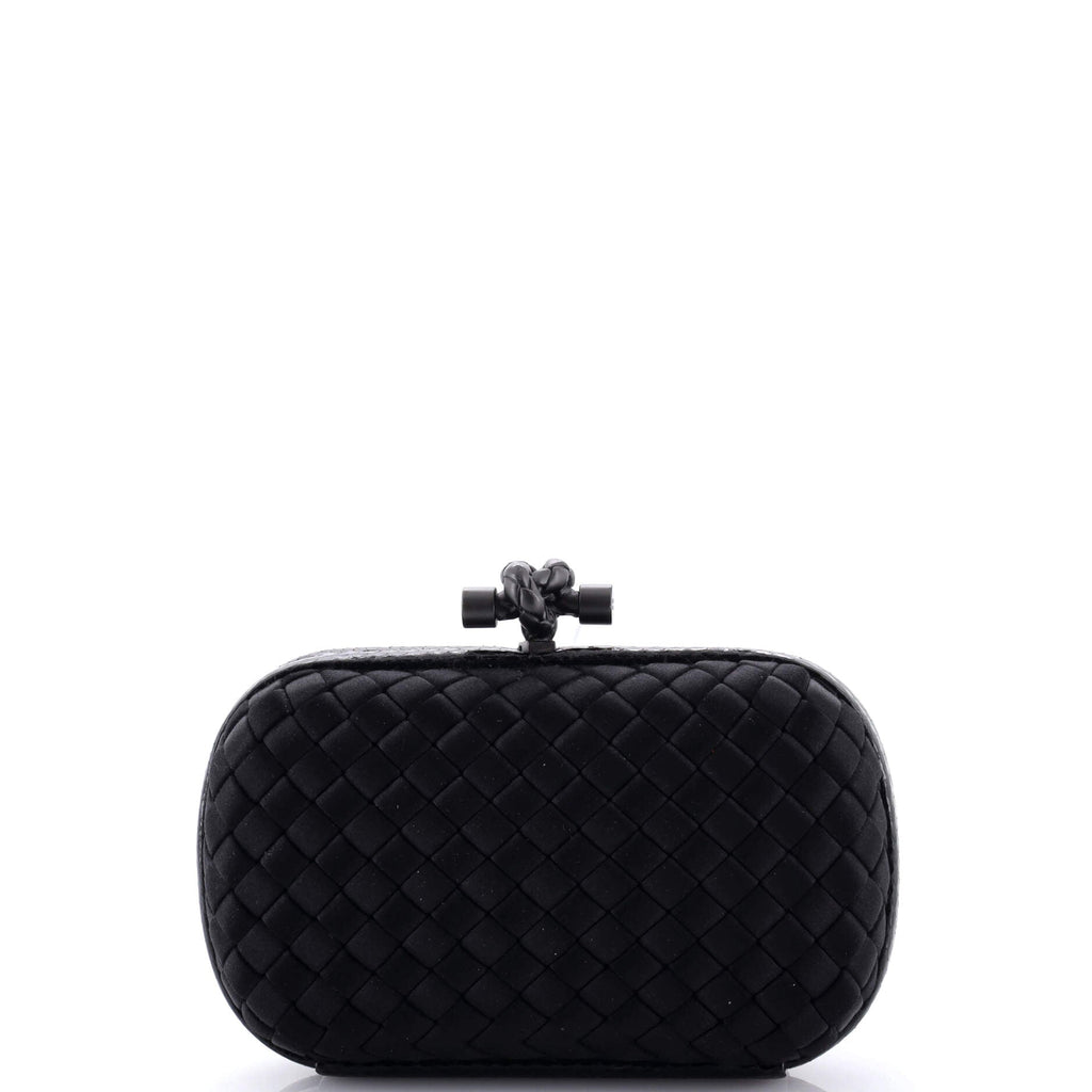 Box Knot Clutch Intrecciato Satin Small