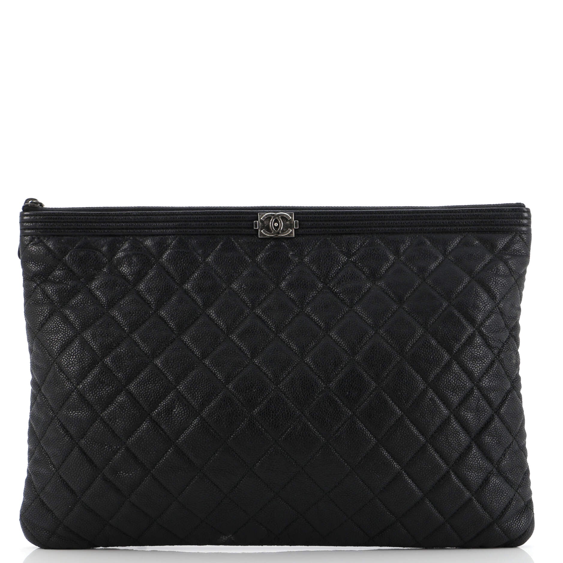 Boy O Case Clutch Quilted Caviar Large
