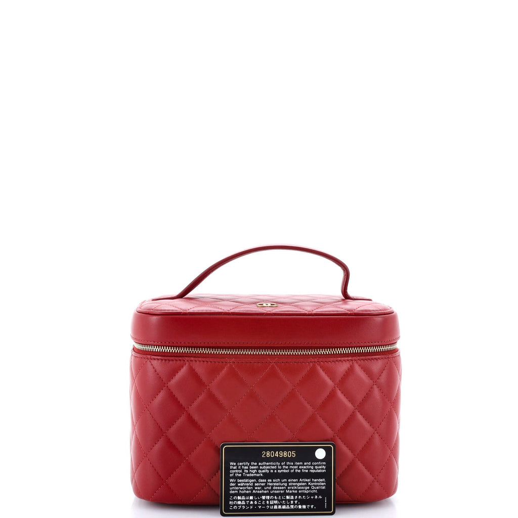 Cosmetic Case Quilted Lambskin Small