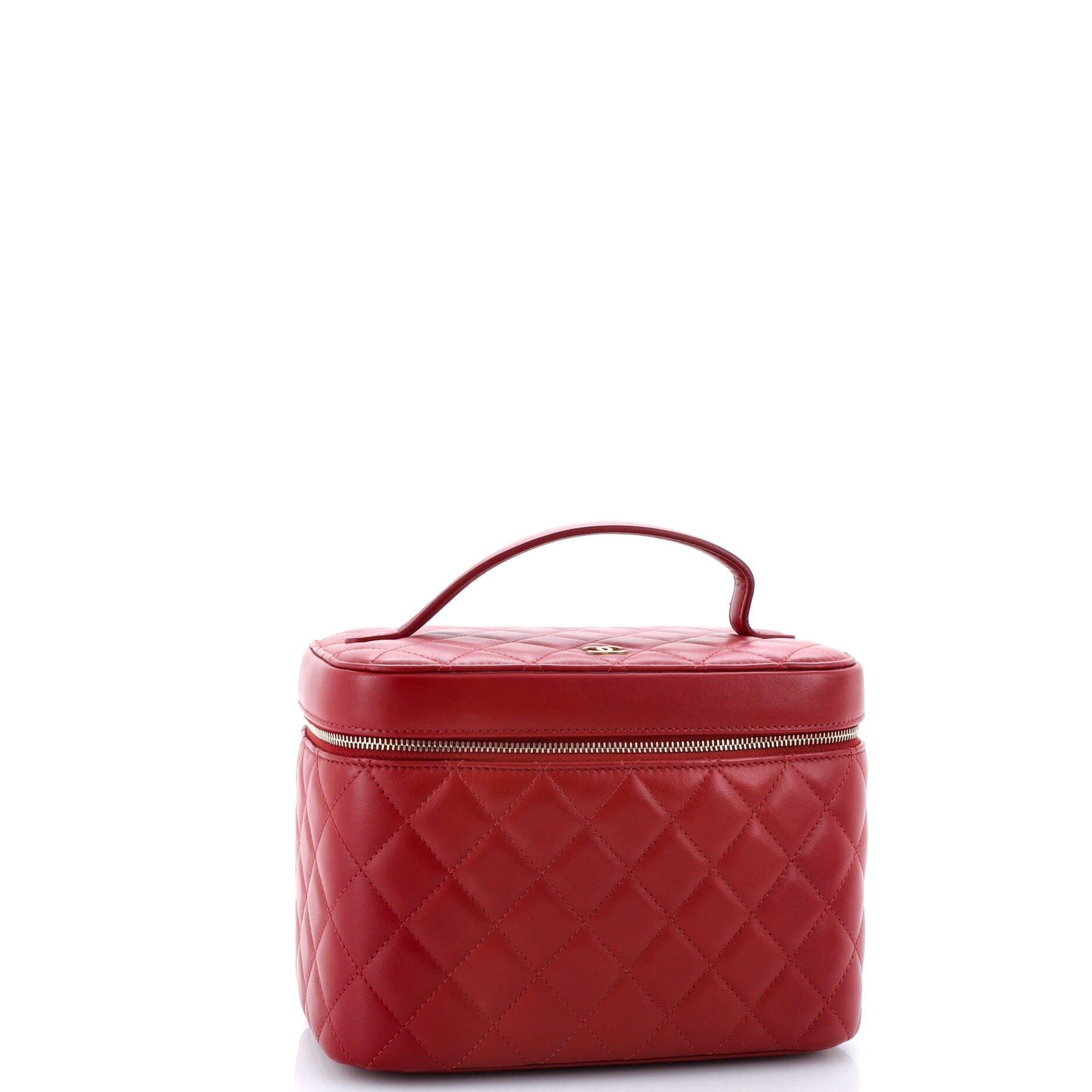 Cosmetic Case Quilted Lambskin Small