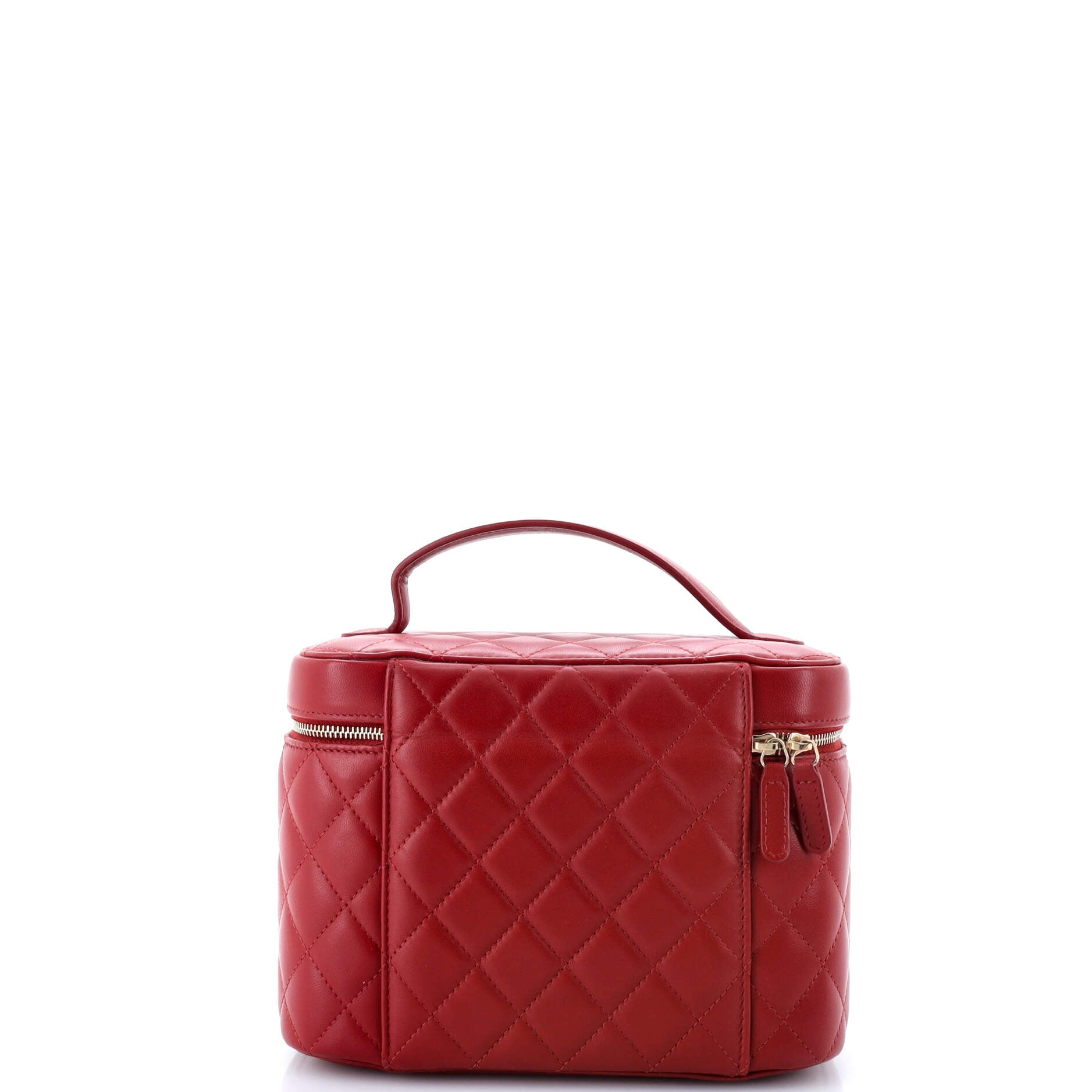 Cosmetic Case Quilted Lambskin Small