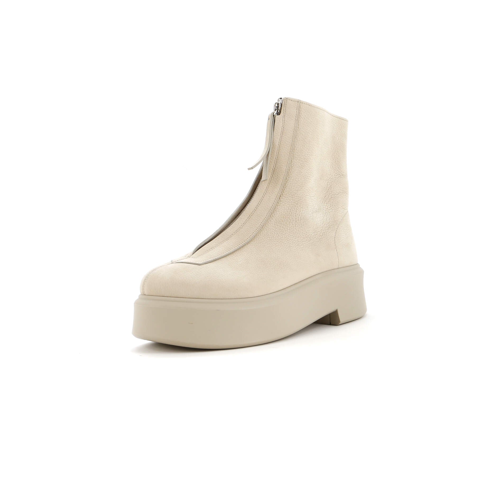 Women's Front Zip Combat Boots Nubuck