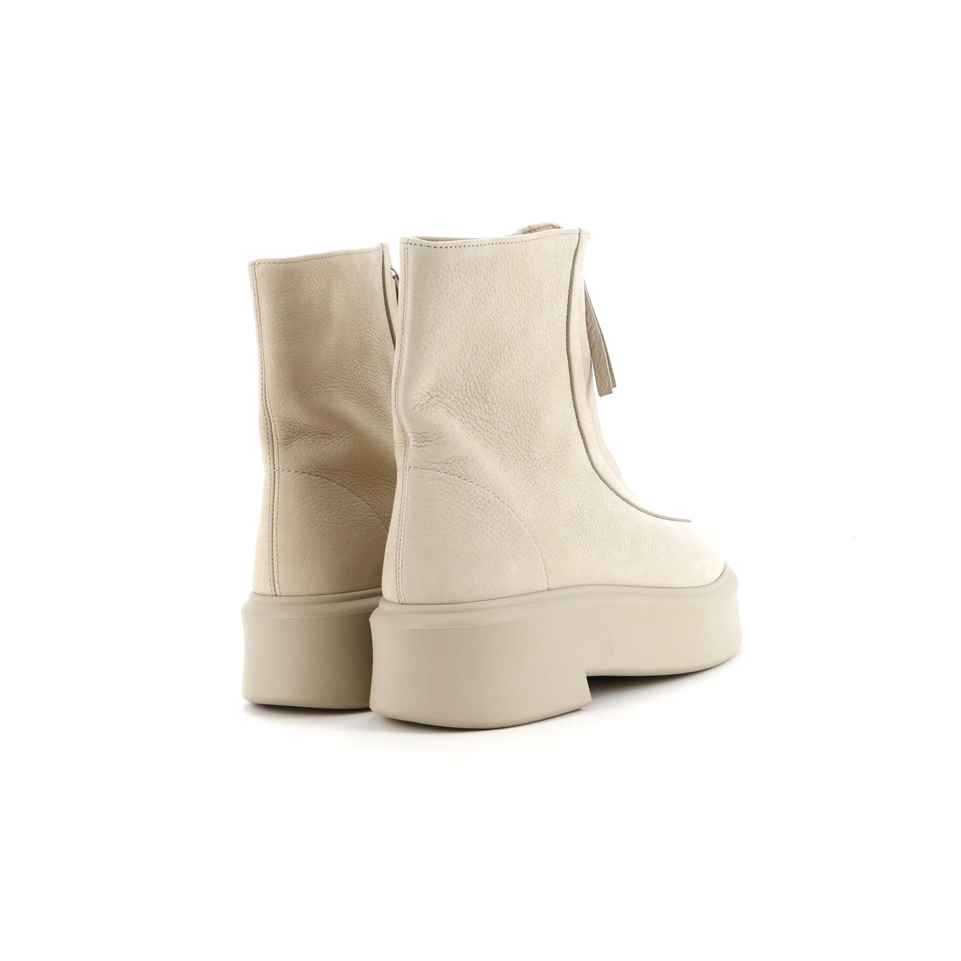 Women's Front Zip Combat Boots Nubuck