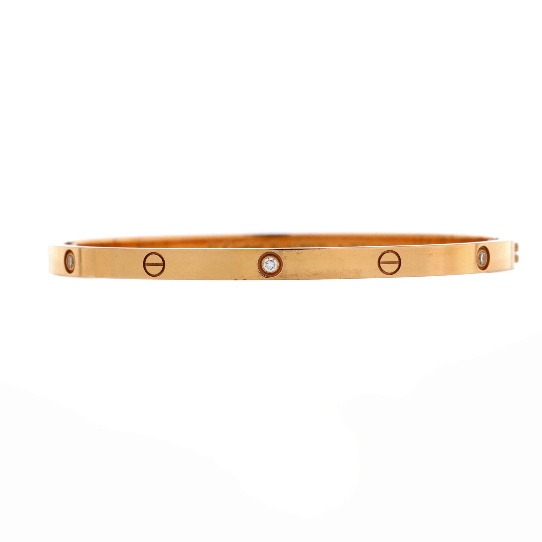 Love 6 Diamond Bracelet 18K Rose Gold and Diamonds Small