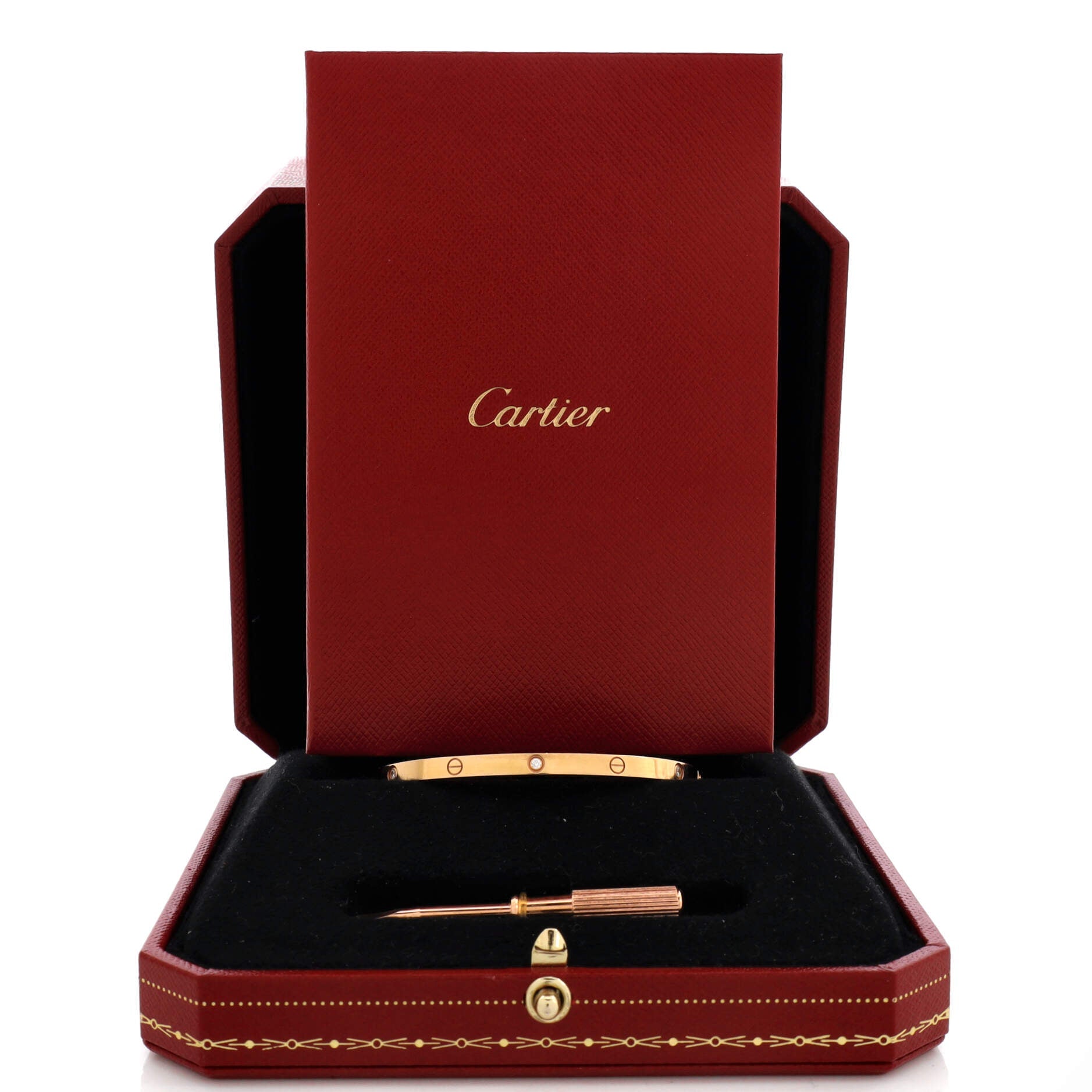 Love 6 Diamond Bracelet 18K Rose Gold and Diamonds Small
