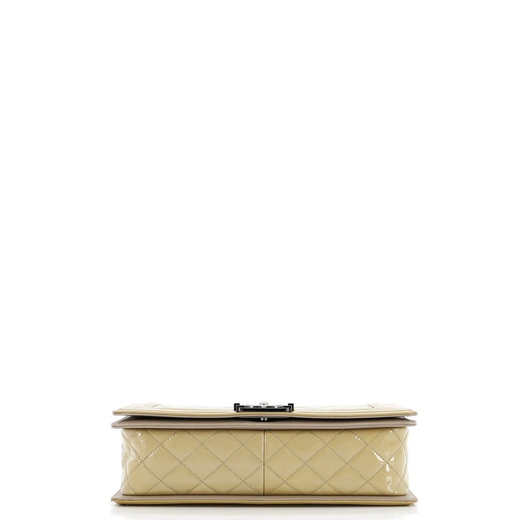 Boy Flap Bag Chevron Patent New Medium