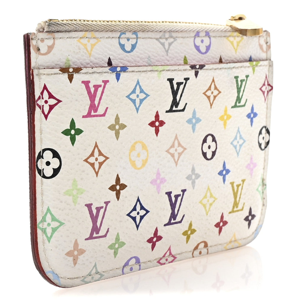 Monogram Multicolor Key Pouch White Anie