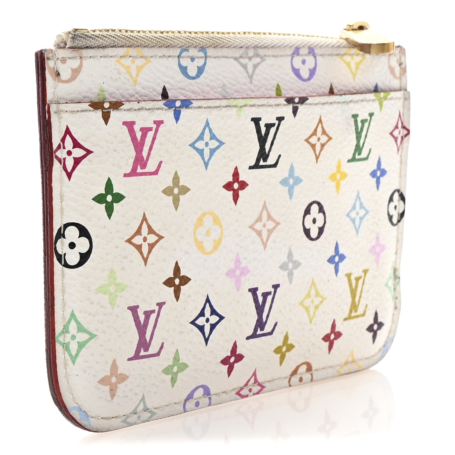 Monogram Multicolor Key Pouch White Anie