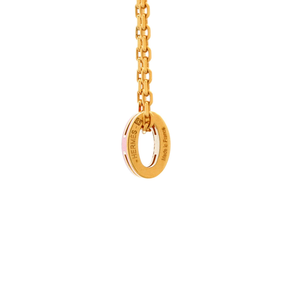 Pop H Pendant Chain Necklace Metal and Enamel Mini