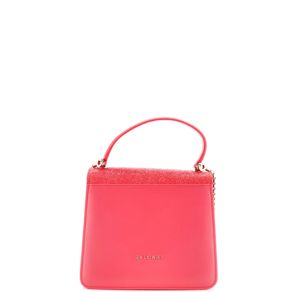 Serpenti Forever Top Handle Bag Leather and Stingray Small